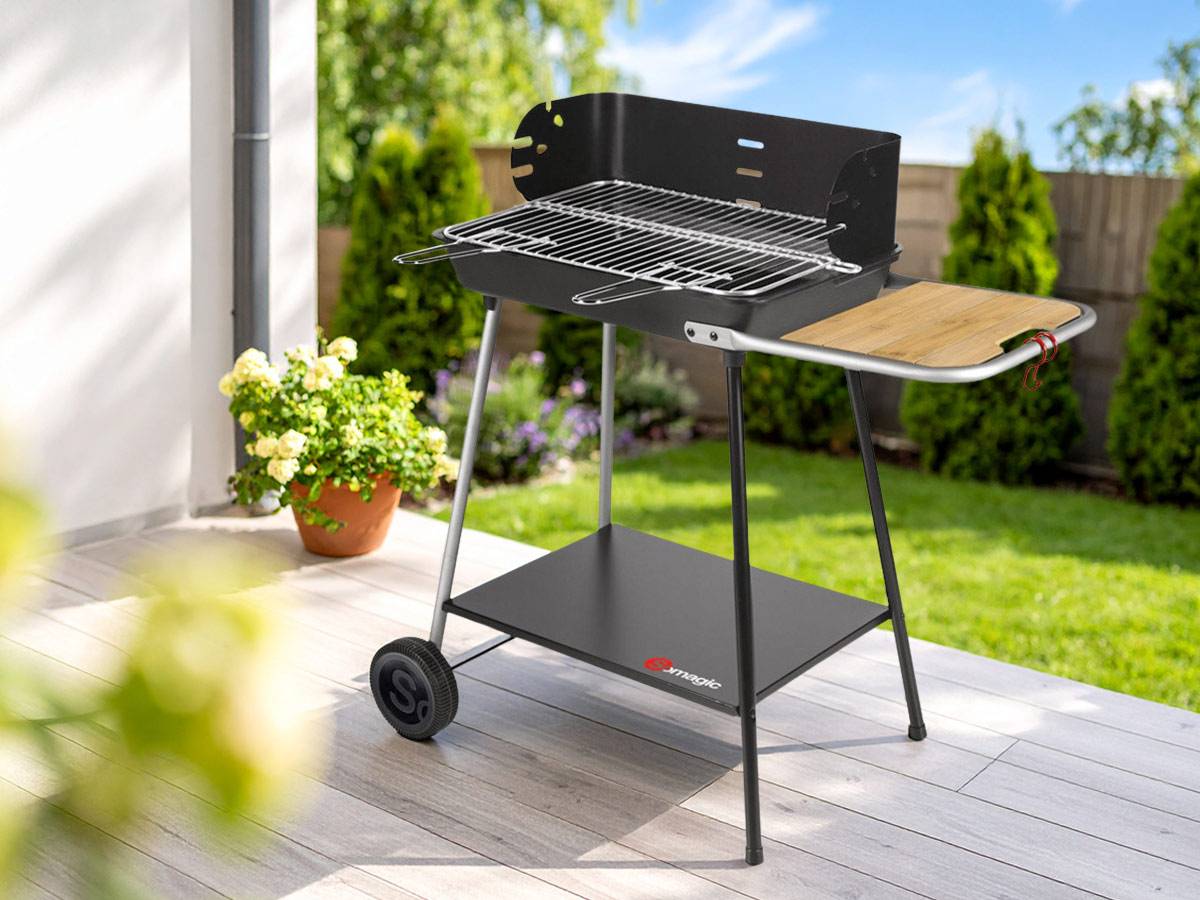 Somagic - Barbecue charbon de bois Florence L.93,5 x l.54,5 x H.74,5 cm - Image 2