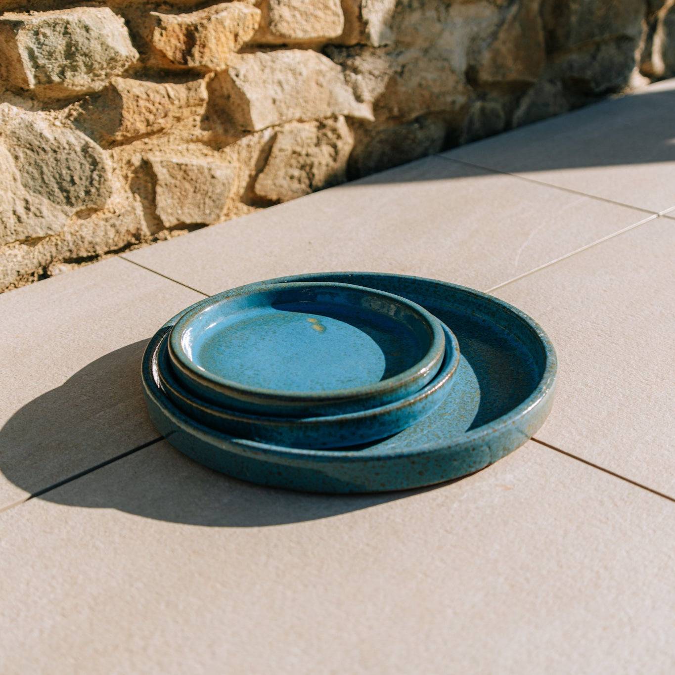 Provencelia - Soucoupe ronde 15cm bleu acier - Image 3