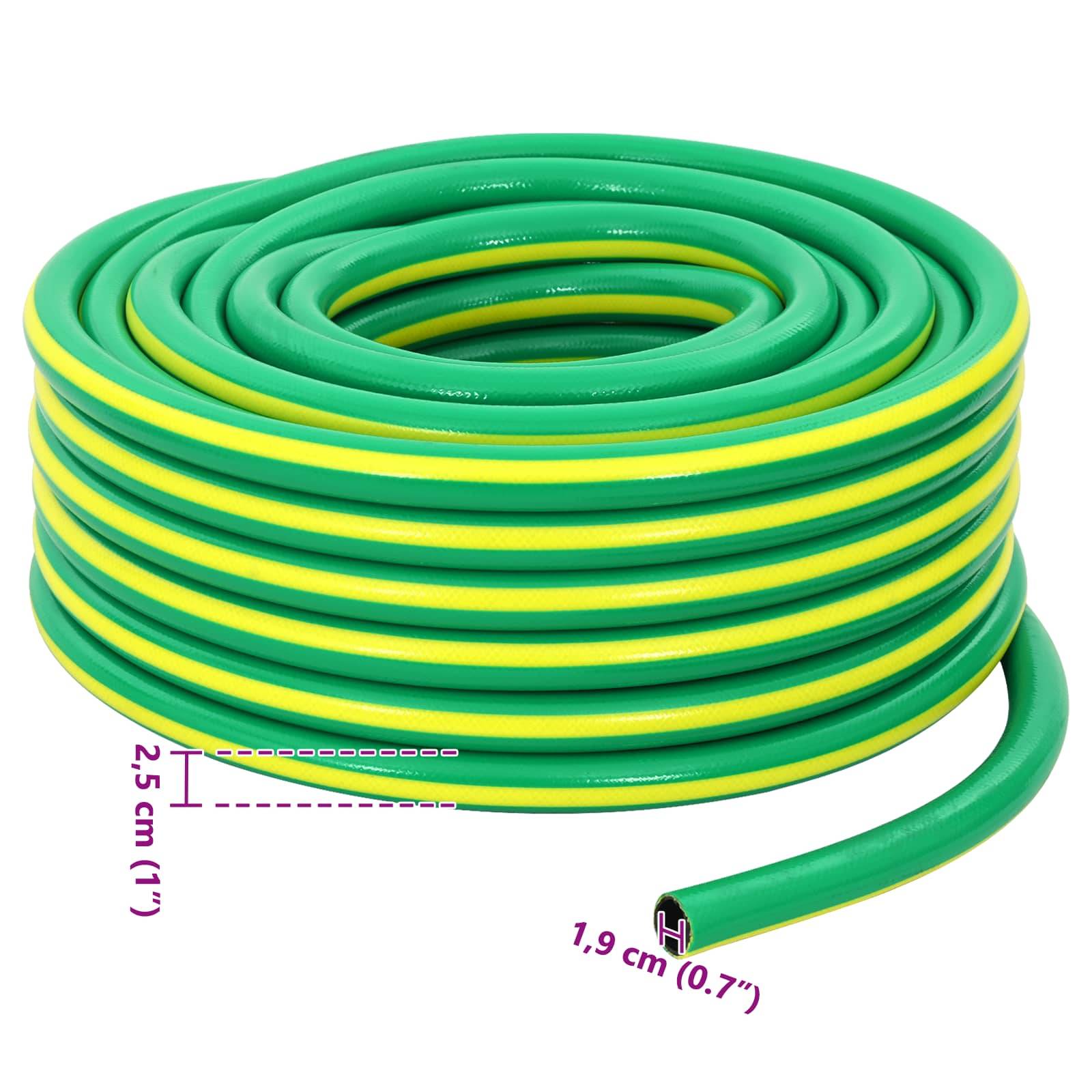 Vidaxl - Tuyau de jardin 5 couches Vert et jaune 3 / 4'' 30 m PVC vidaXL 42035826 - Image 3