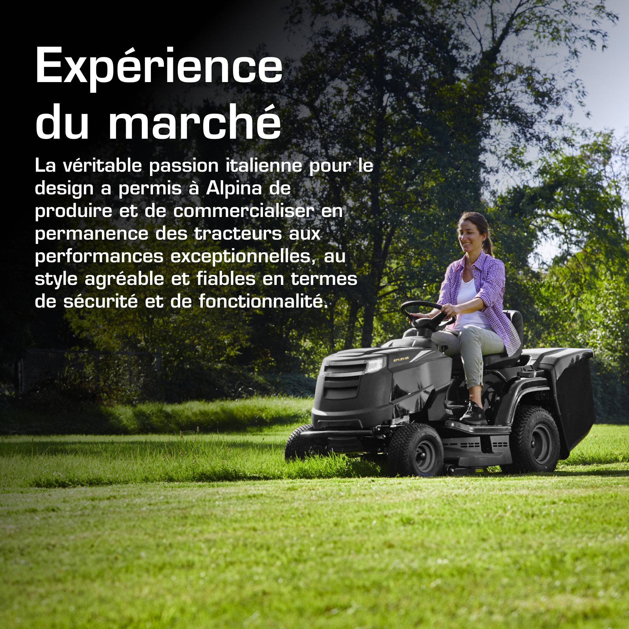 Alpina - Tracteur tondeuse thermique pour jardins jusqu'à 3000 m² - AT4 84 HA a - Alpina - Image 3