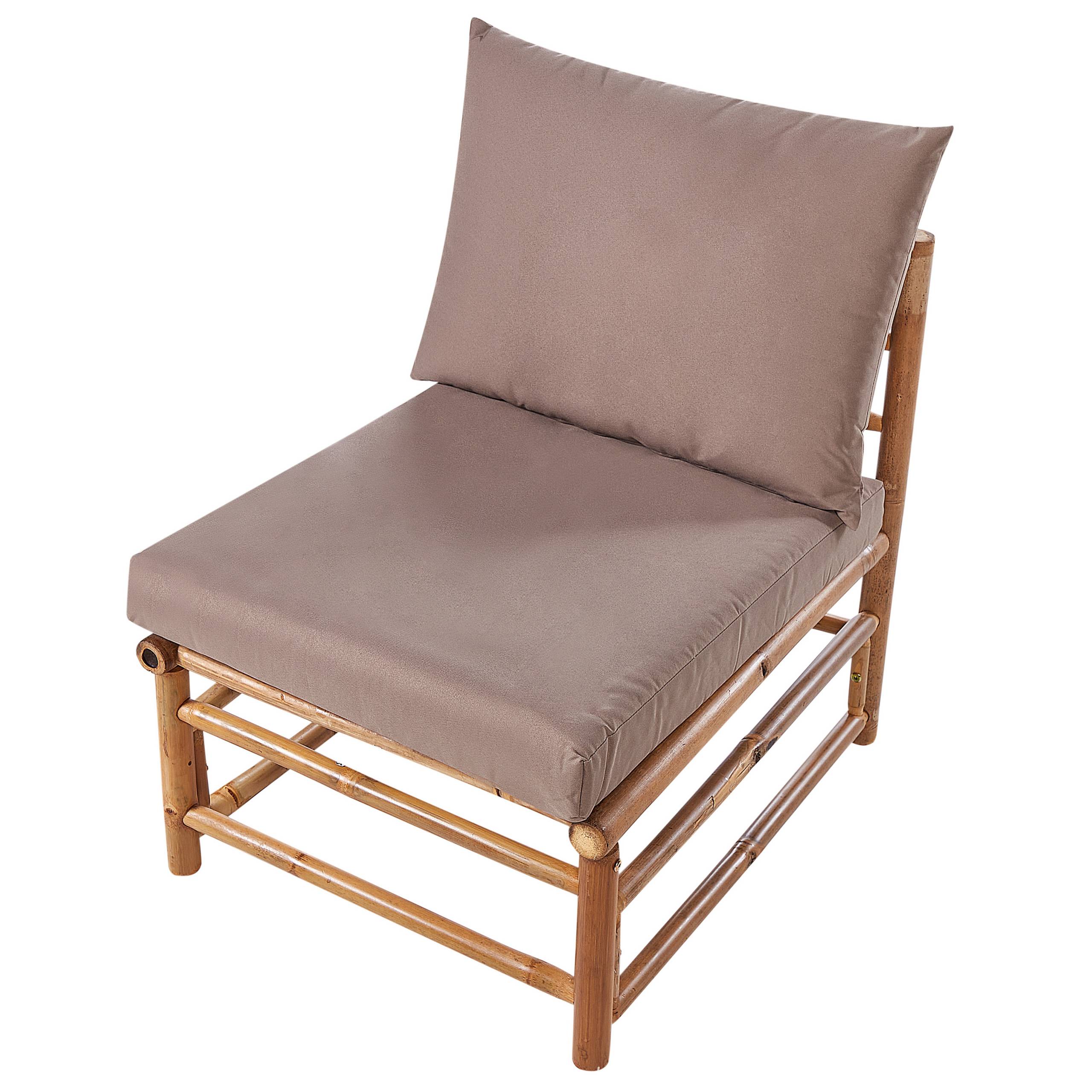 Beliani - Fauteuil Bambou Taupe CERRETO - Beliani - Image 6