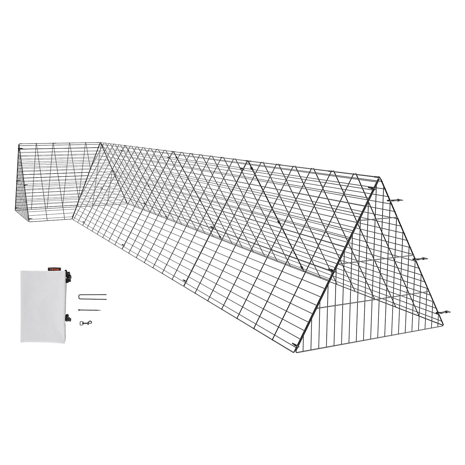 VEVOR Enclos poulailler, 400x100x61,5 cm, portable. Pour poulets, canards, lapins. Extérieur. - Image 1