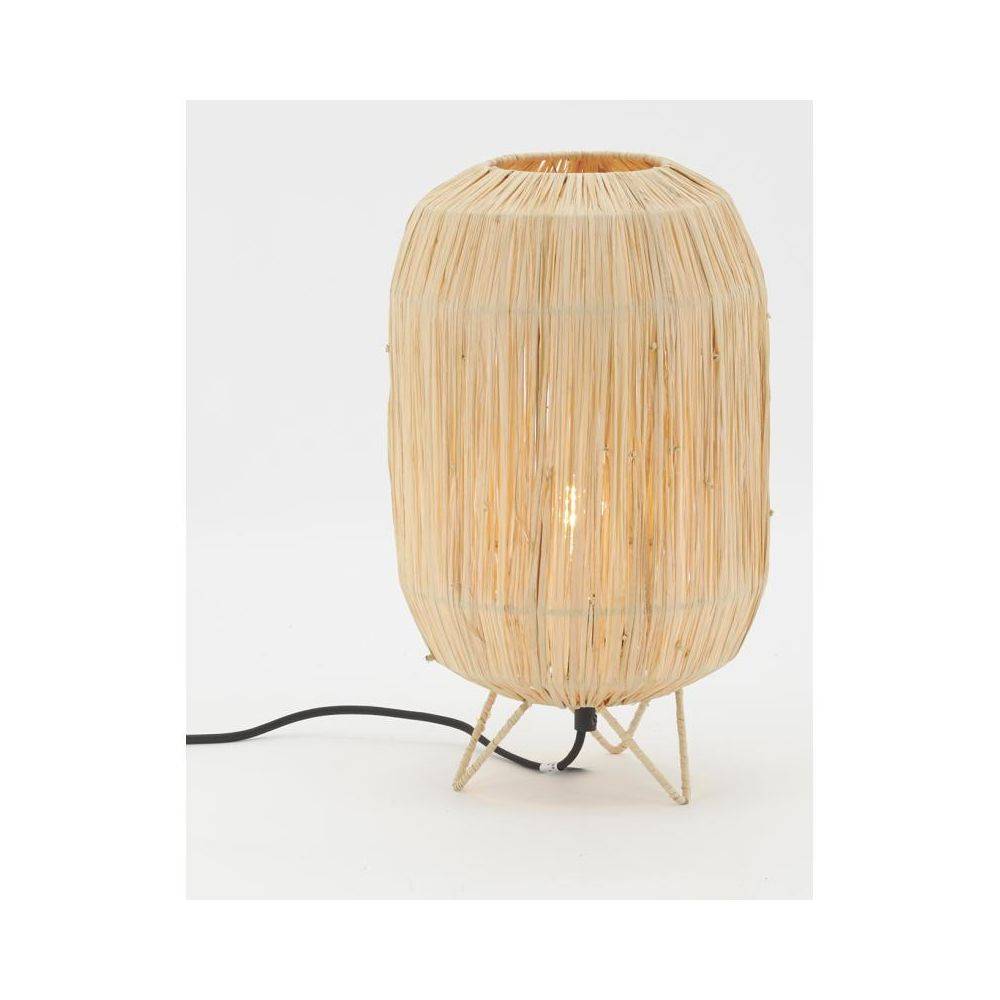 Aubry Gaspard - Lampe à poser en raphia Kenya Lampe à poser Naturel - Image 2
