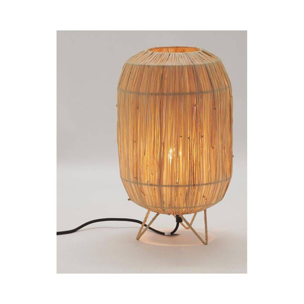 Aubry Gaspard - Lampe à poser en raphia Kenya Lampe à poser Naturel - Image 3