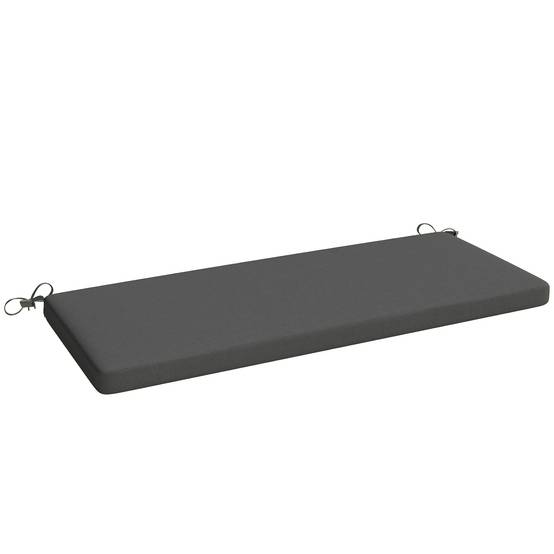 Outsunny - Coussin de banc pour mobilier extérieur - housse amovible - sangles de fixation - polyester - 110x46x6,5cm - gris foncé - Outsunny - Image 1