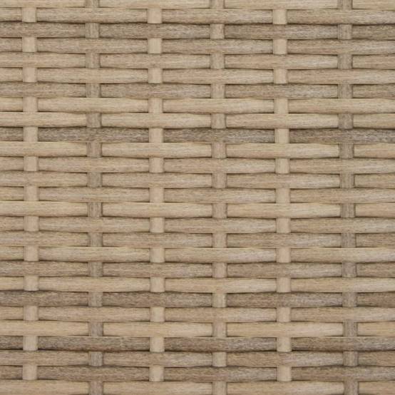 Chaise longue | Transat | Bain de soleil avec coussins beige résine tressée - Image 8