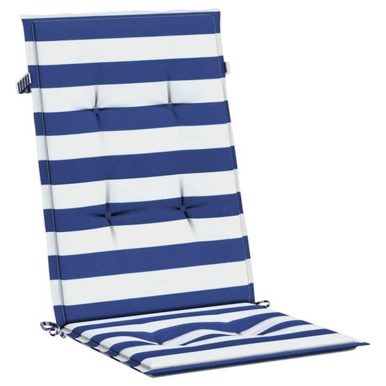 PANGIVO - Coussins de chaise à dossier haut polyester rayures bleu et blanc 120 x 50 x 3 cm - PANGIVO - Image 5