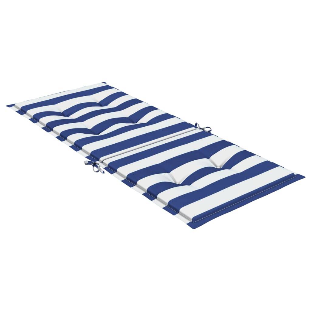 PANGIVO - Coussins de chaise à dossier haut polyester rayures bleu et blanc 120 x 50 x 3 cm - PANGIVO - Image 6