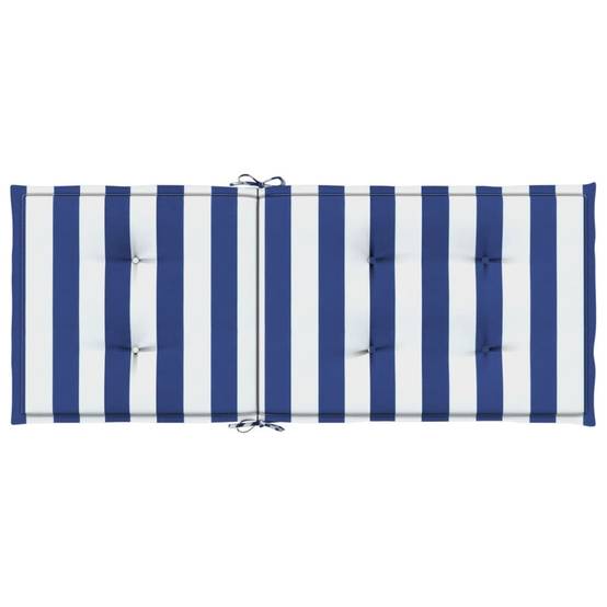 PANGIVO - Coussins de chaise à dossier haut polyester rayures bleu et blanc 120 x 50 x 3 cm - PANGIVO - Image 7