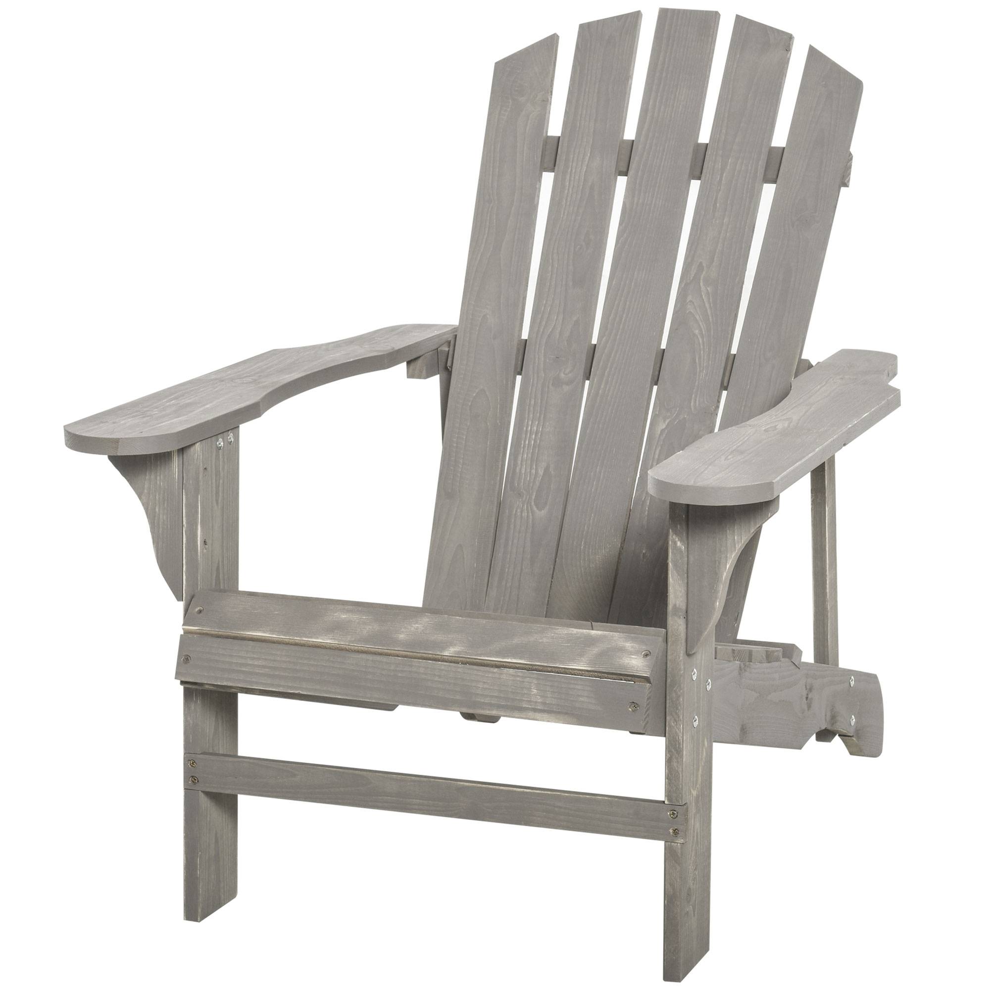 ComfortXL - Fauteuil de jardin bois sapin terrasse dossier incliné extra large 78x89x88 cm gris - ComfortXL Outdoor Living - Image 2