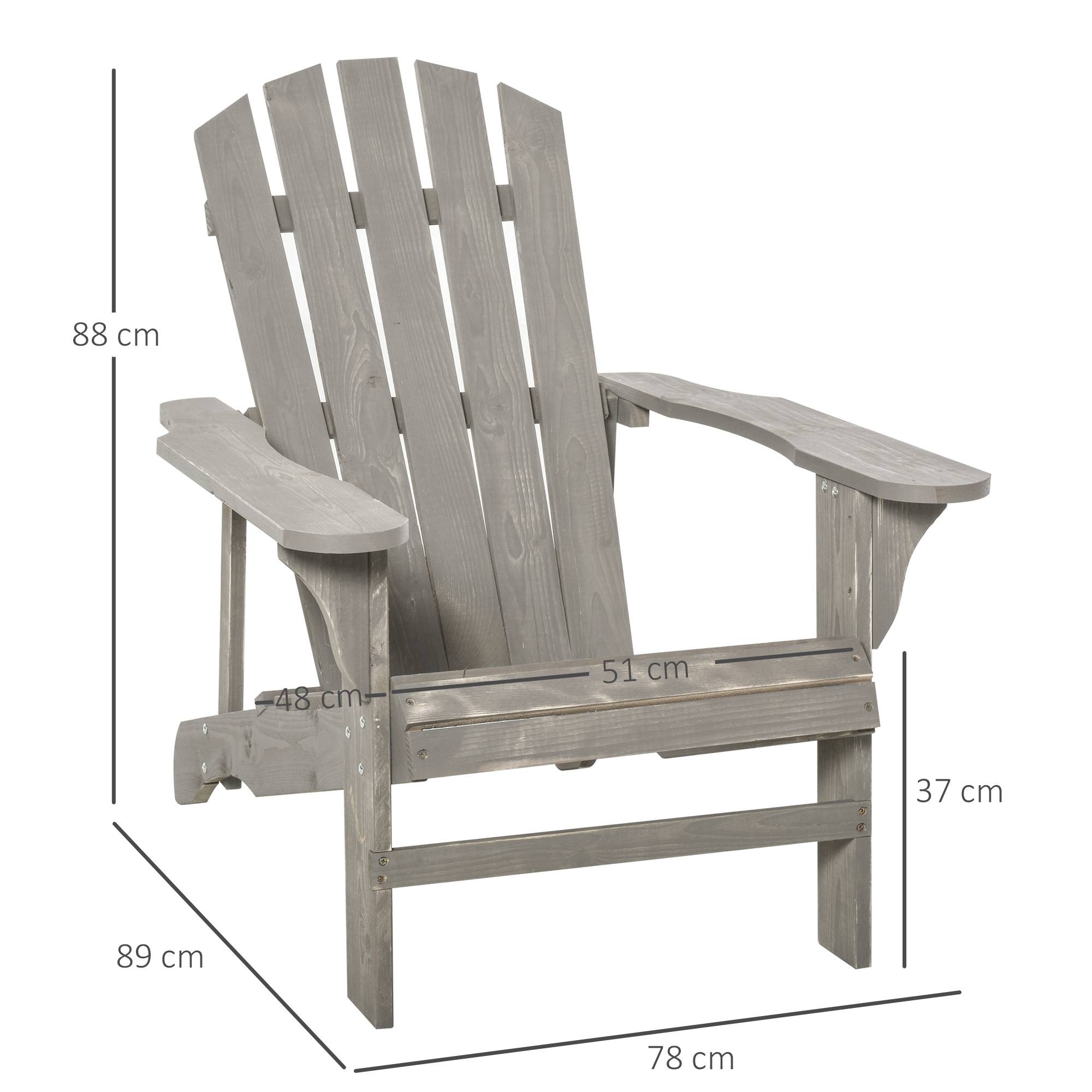 ComfortXL - Fauteuil de jardin bois sapin terrasse dossier incliné extra large 78x89x88 cm gris - ComfortXL Outdoor Living - Image 5