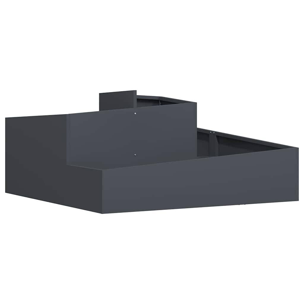 ComfortXL - Très grand cache-pot carré acier Anthracite 100x100 cm – ComfortXL Outdoor Living - Image 2