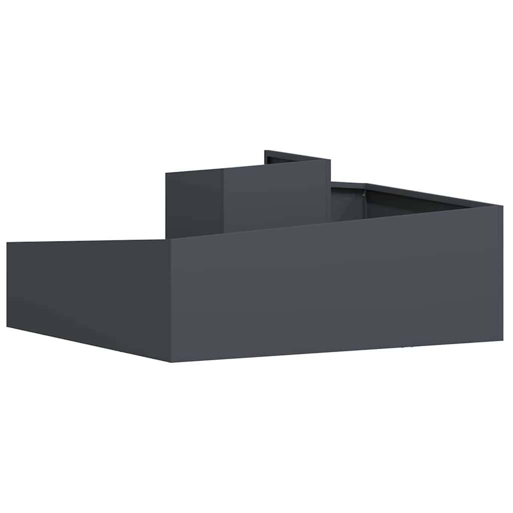 ComfortXL - Très grand cache-pot carré acier Anthracite 100x100 cm – ComfortXL Outdoor Living - Image 7