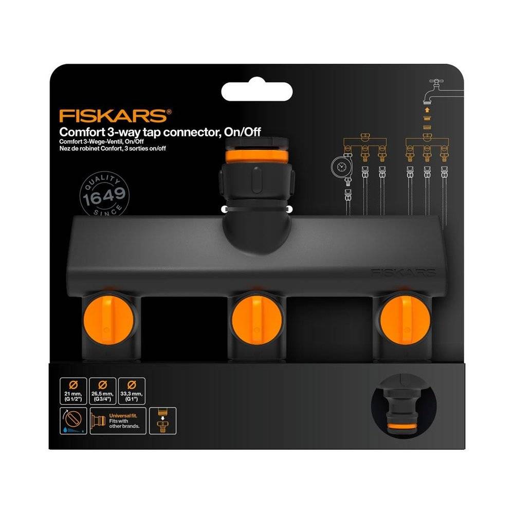 Fiskars - Connecteur robinet à trois voies Comfort, on/off - Image 4
