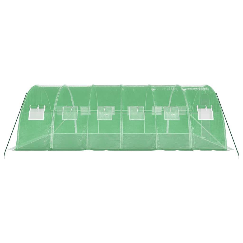 Serre de jardin 24m² - Serre de culture avec cadre en acier vert 6x4x2 m MAISON CHIC - Image 5