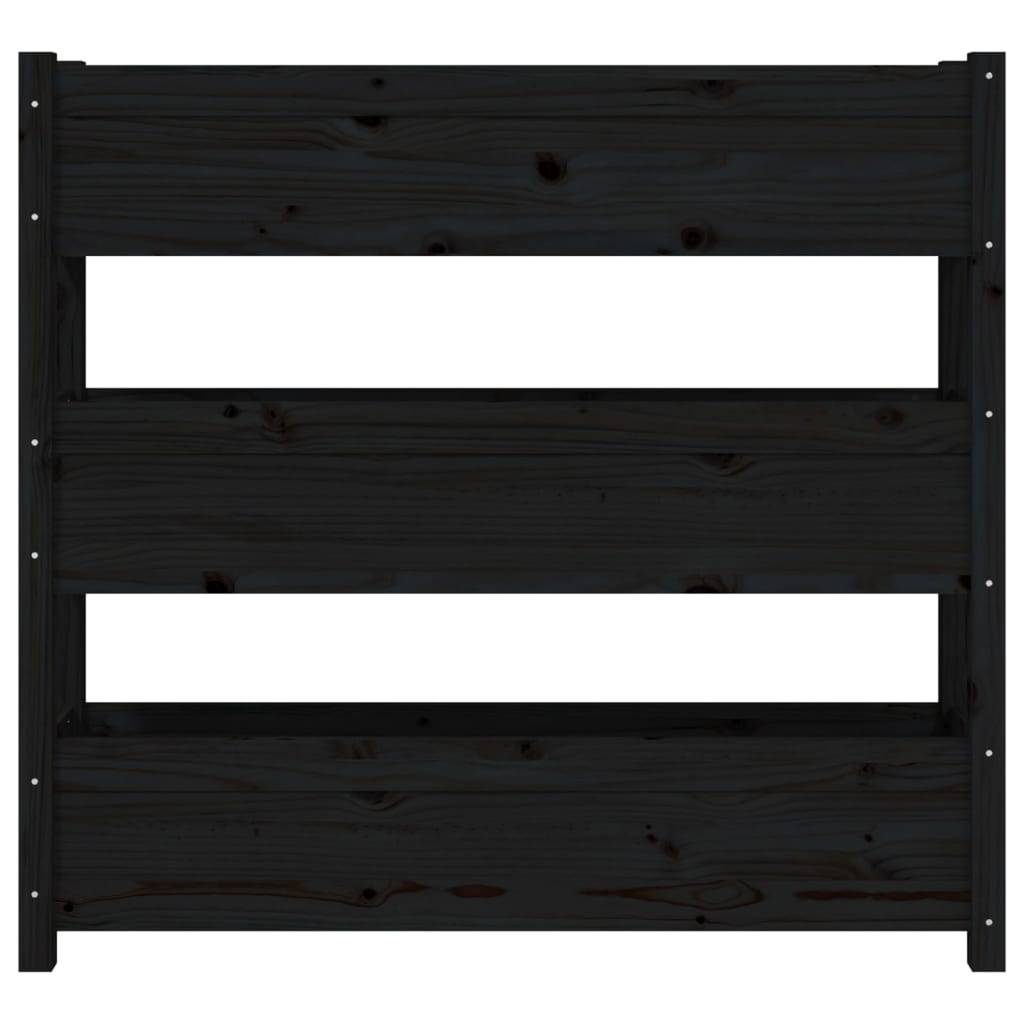 Vidaxl - Jardinière Noir 112x25x104,5 cm Bois massif de pin vidaXL 823924 - Image 6