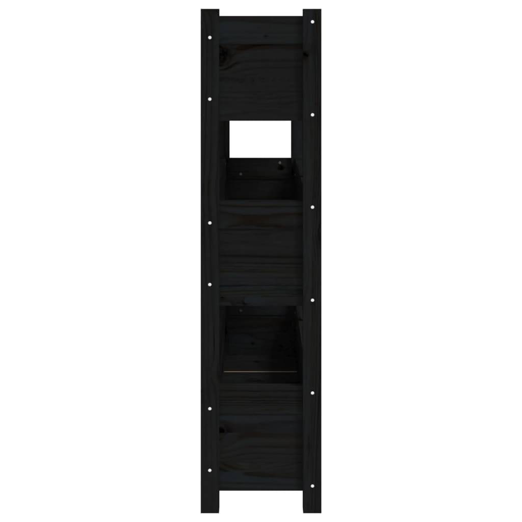 Vidaxl - Jardinière Noir 112x25x104,5 cm Bois massif de pin vidaXL 823924 - Image 7