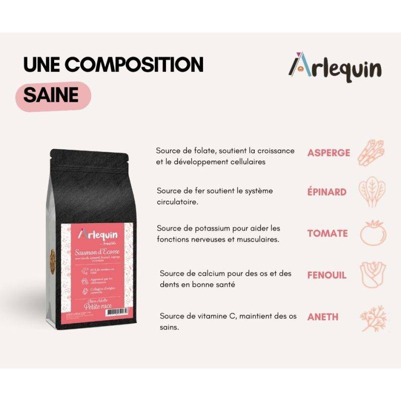 ARLEQUIN IRRÉSISTIBLE PETITE RACE SAUMON D'ECOSSE SANS CÉRÉALES 6 kg - Image 4