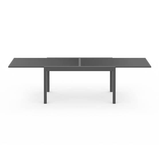 Salon de jardin MADRID table extensible plateau gris 135-270 CM et 12 chaises empilables gris anthracite - Image 3