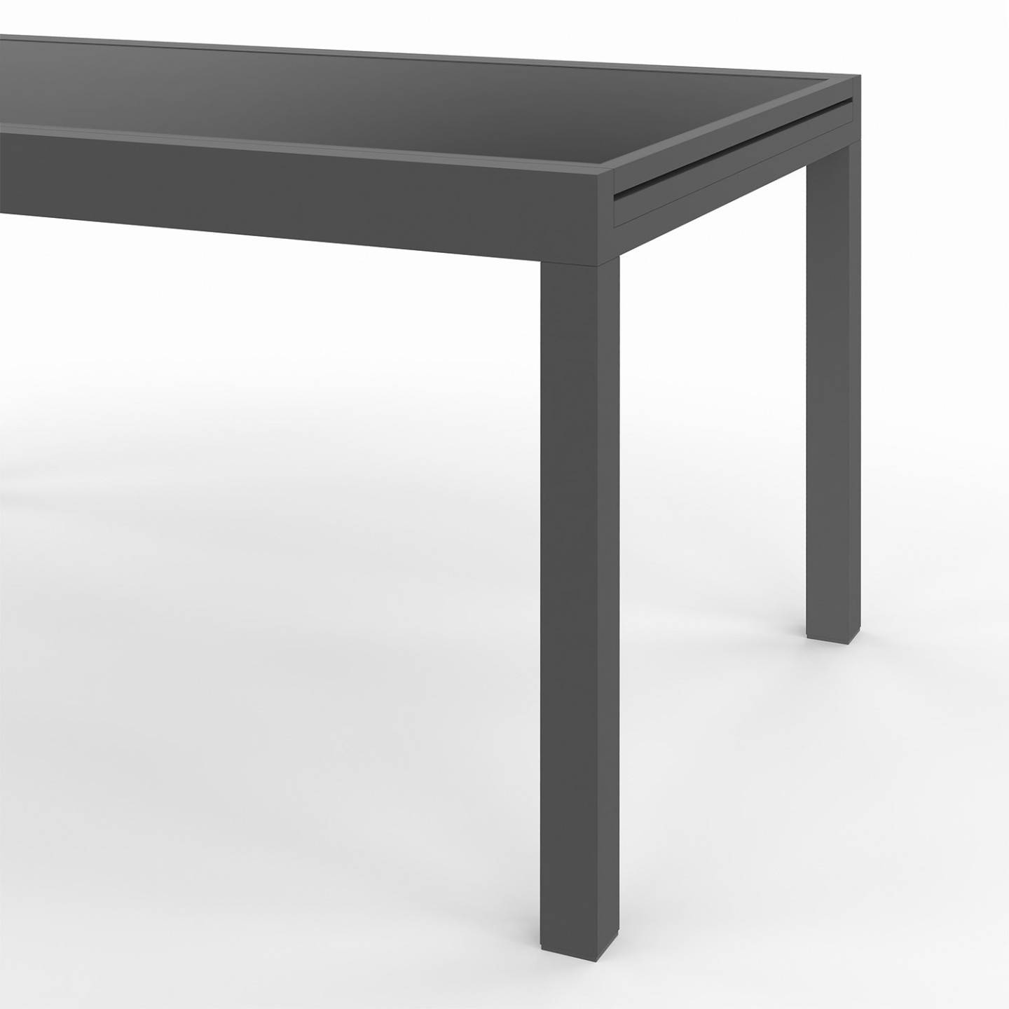 Salon de jardin MADRID table extensible plateau gris 135-270 CM et 12 chaises empilables gris anthracite - Image 8