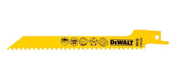 5 Lames Récipro BiM pour bois - 152 mm - DEWALT - DT2351 - Image 3
