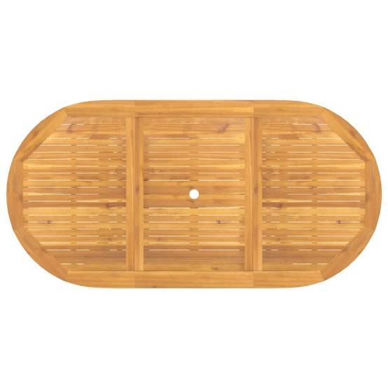 Table extensible d'extérieur - Table de jardin 110-160x80x75 cm bois de teck solide - Image 6