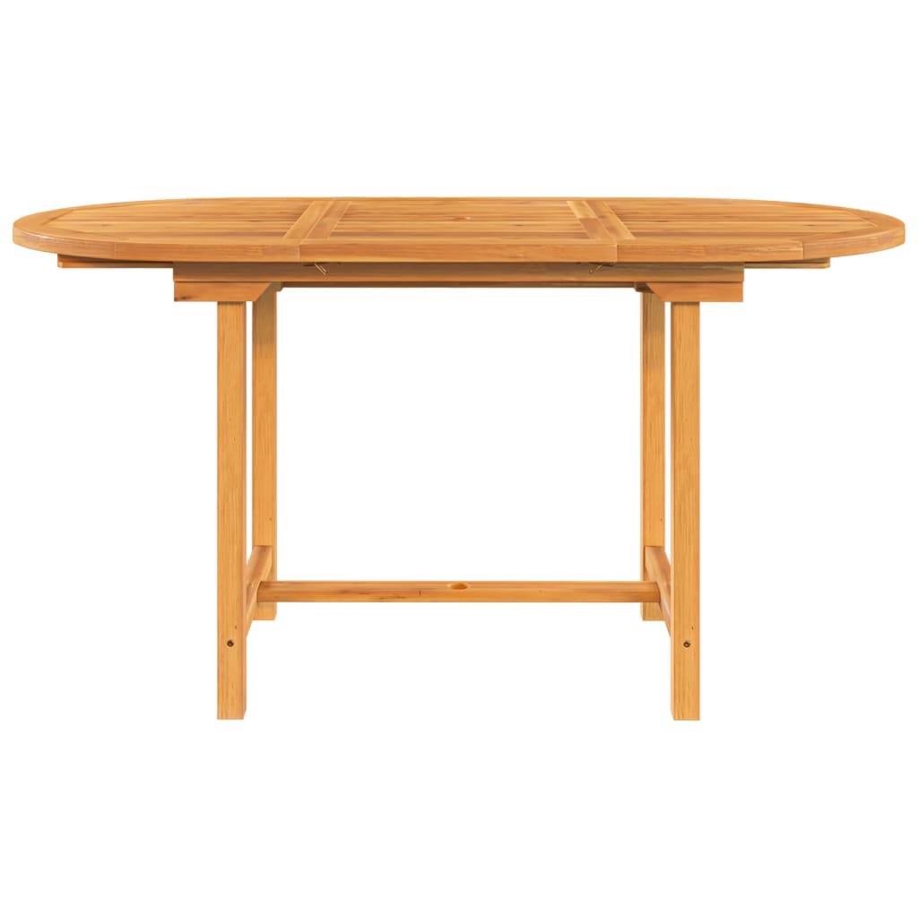 Table extensible d'extérieur - Table de jardin 110-160x80x75 cm bois de teck solide - Image 4