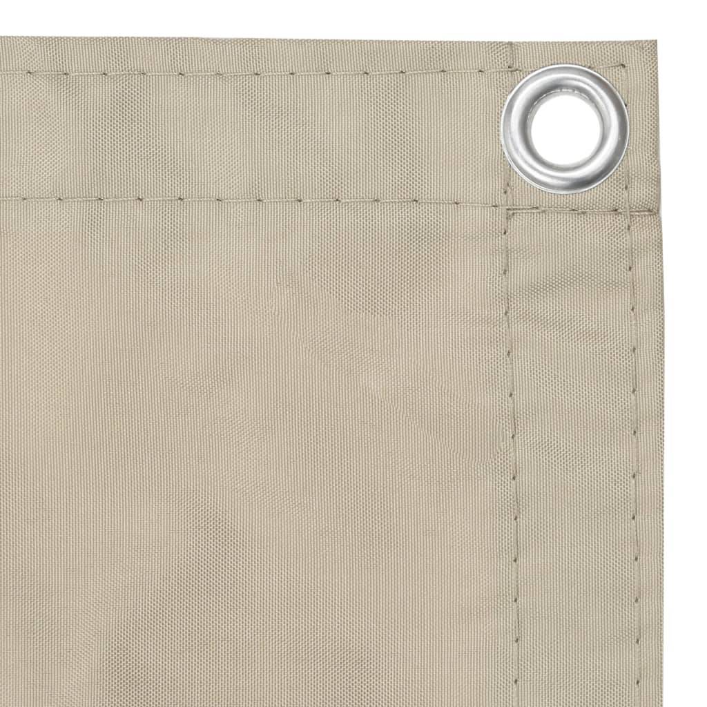 Helloshop26 - Écran de balcon brise pare vue protection confidentialité 120 x 500 cm tissu oxford beige - Image 2