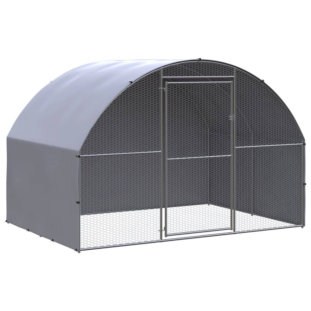 Vidaxl - Poulailler d'extérieur 3x2x2 m Acier galvanisé vidaXL 3095472 - Image 1