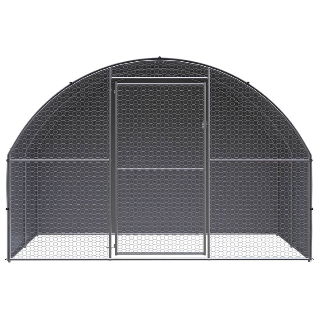 Vidaxl - Poulailler d'extérieur 3x2x2 m Acier galvanisé vidaXL 3095472 - Image 9