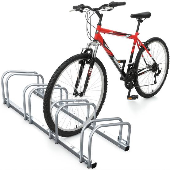 Râtelier range vélos - Support pour 4 vélos - Mural ou au sol - Porte-vélo en acier revêtu - VOUNOT® - Image 1
