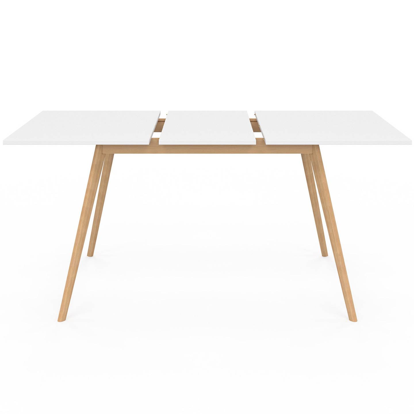 Table scandinave extensible rectangle INGA 4-8 personnes blanche 110-150 cm - Image 3