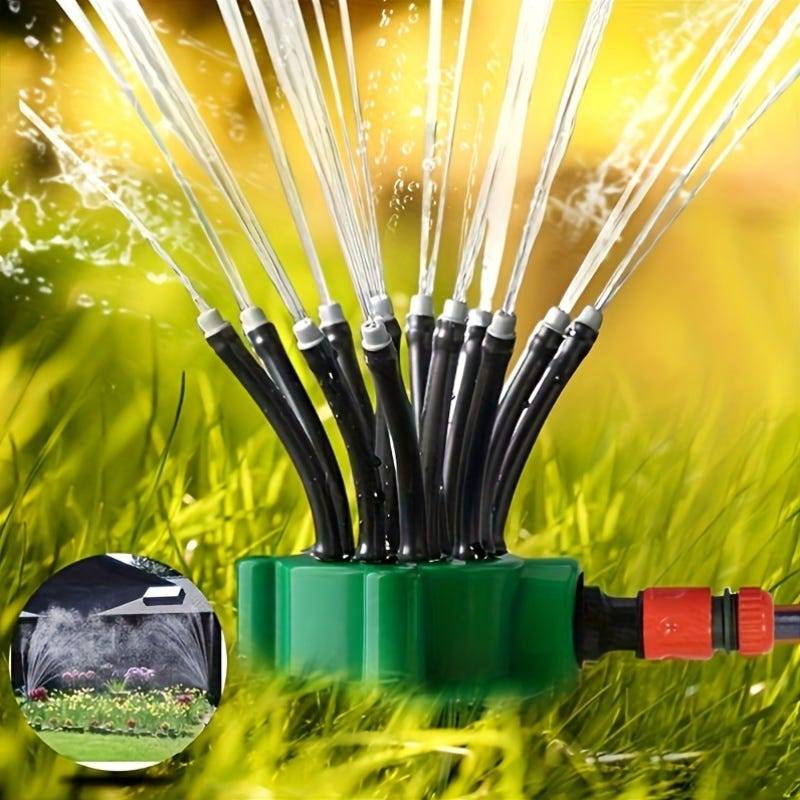 Arroseur de jardin automatique multi-têtes à 360 degrés, système d'arrosage de jardin de pelouse, outil d'irrigation de jardin, 9CM*10CM, vert-Lytech - Image 4