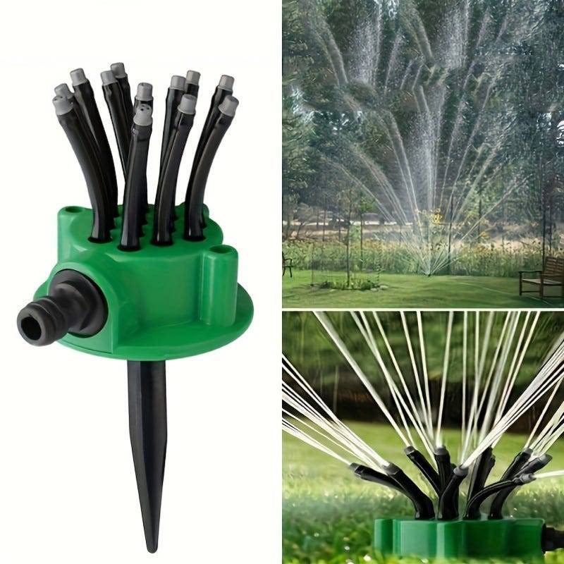 Arroseur de jardin automatique multi-têtes à 360 degrés, système d'arrosage de jardin de pelouse, outil d'irrigation de jardin, 9CM*10CM, vert-Lytech - Image 2