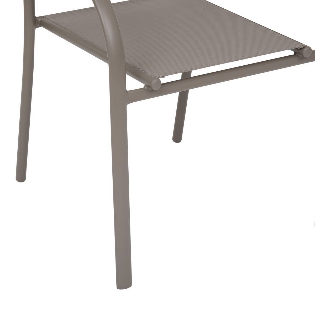 Hesperide - Fauteuil de jardin Piazza empilable noisette Hespéride - Image 4