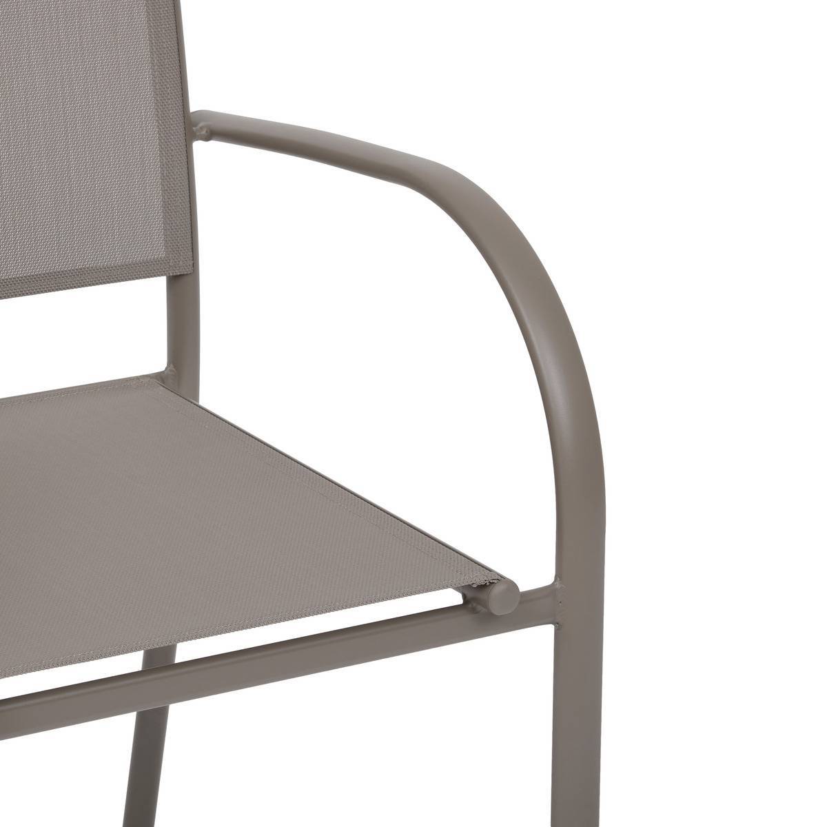 Hesperide - Fauteuil de jardin Piazza empilable noisette Hespéride - Image 5