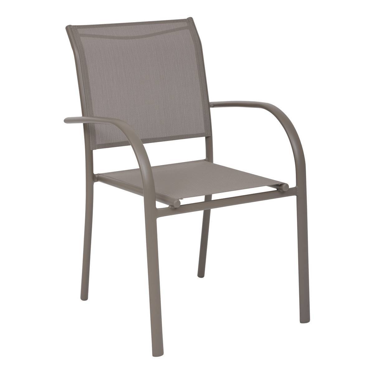 Hesperide - Fauteuil de jardin Piazza empilable noisette Hespéride - Image 2