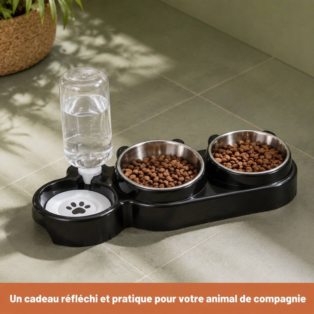 Lot de 4 Bols à Nourriture Bouteille d'Eau Automatique Chat Petit Chien Surélevé Incliné 15° - Image 7