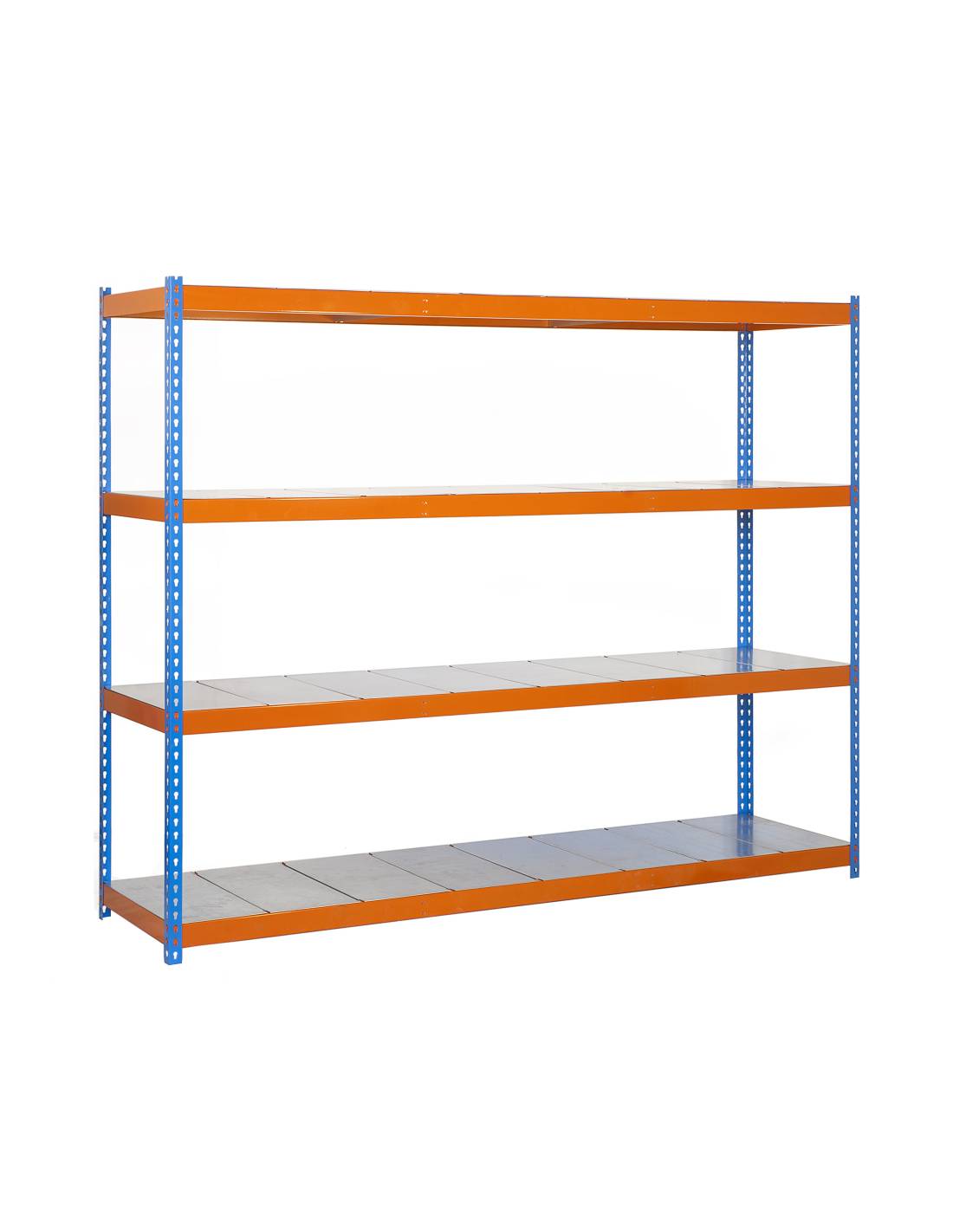 Etagère Sans Vis Simonforte 1804-4 Metal Bleu/orang/galva Bleu/orange/galva 2000x1800x450 - Simonrack
