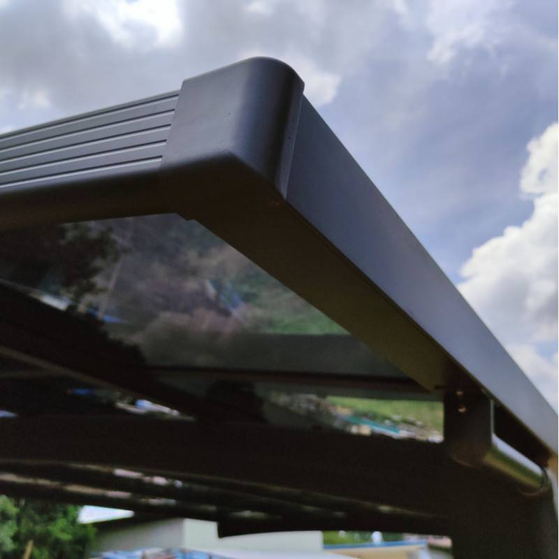 Carport autoportant 15m² aluminium polycarbonate gris anthracite Falcon X-Metal avec kit fixation - Image 7