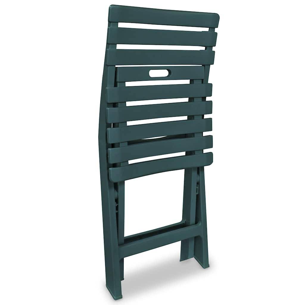 Vidaxl - Ensemble de bistro pliable 3 pcs-Salons de jardin Plastique Vert - Image 6