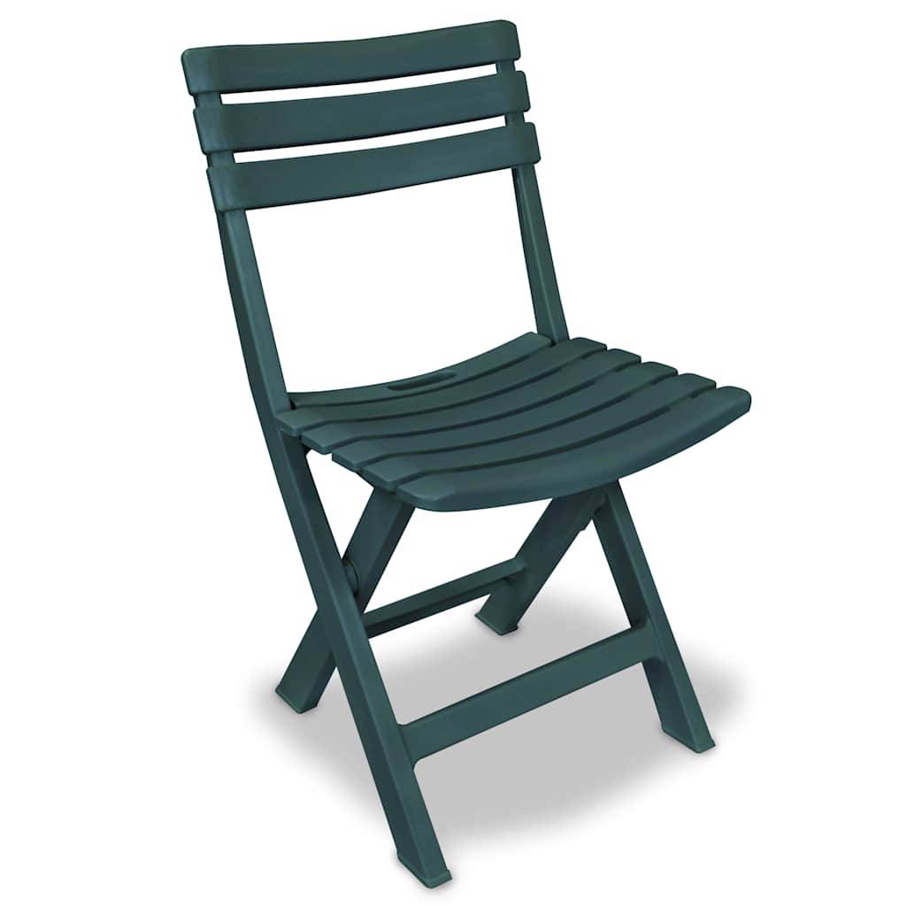 Vidaxl - Ensemble de bistro pliable 3 pcs-Salons de jardin Plastique Vert - Image 3