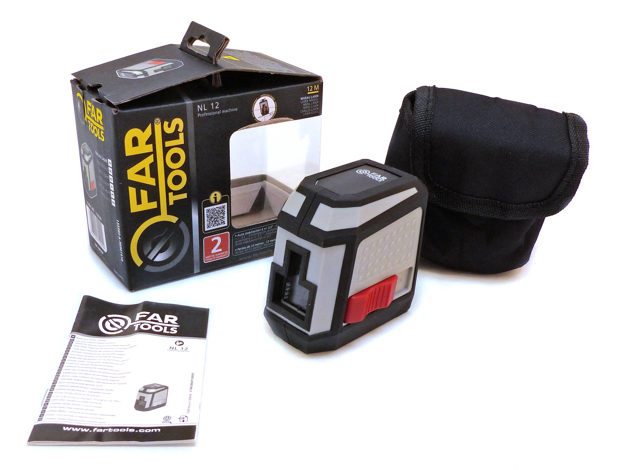 Niveau laser en croix, rouge, portée de 12m FARTOOLS - Image 3
