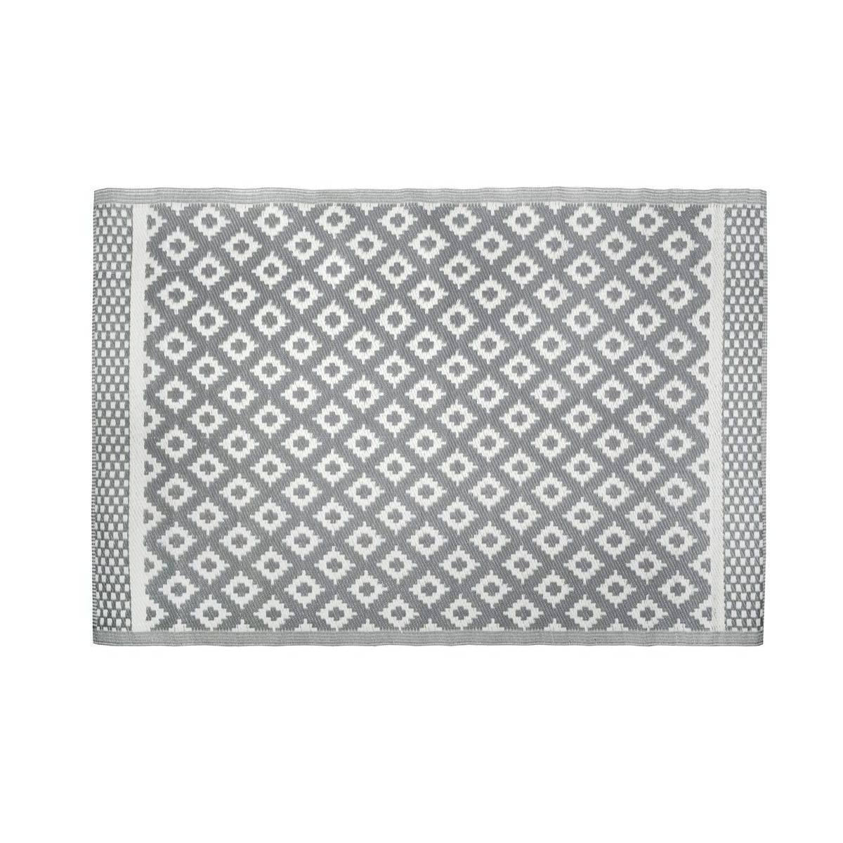 Aubry Gaspard - Tapis d'extérieur en polypropylène 120 x 180 cm Maya - Gris - Image 1
