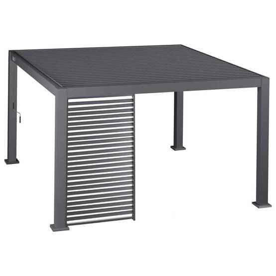 Hesperide - Persienne pour pergola bioclimatique "Evora" - 1/3 côté - 1,2 x 2,3 m Graphite Hespéride - Image 2