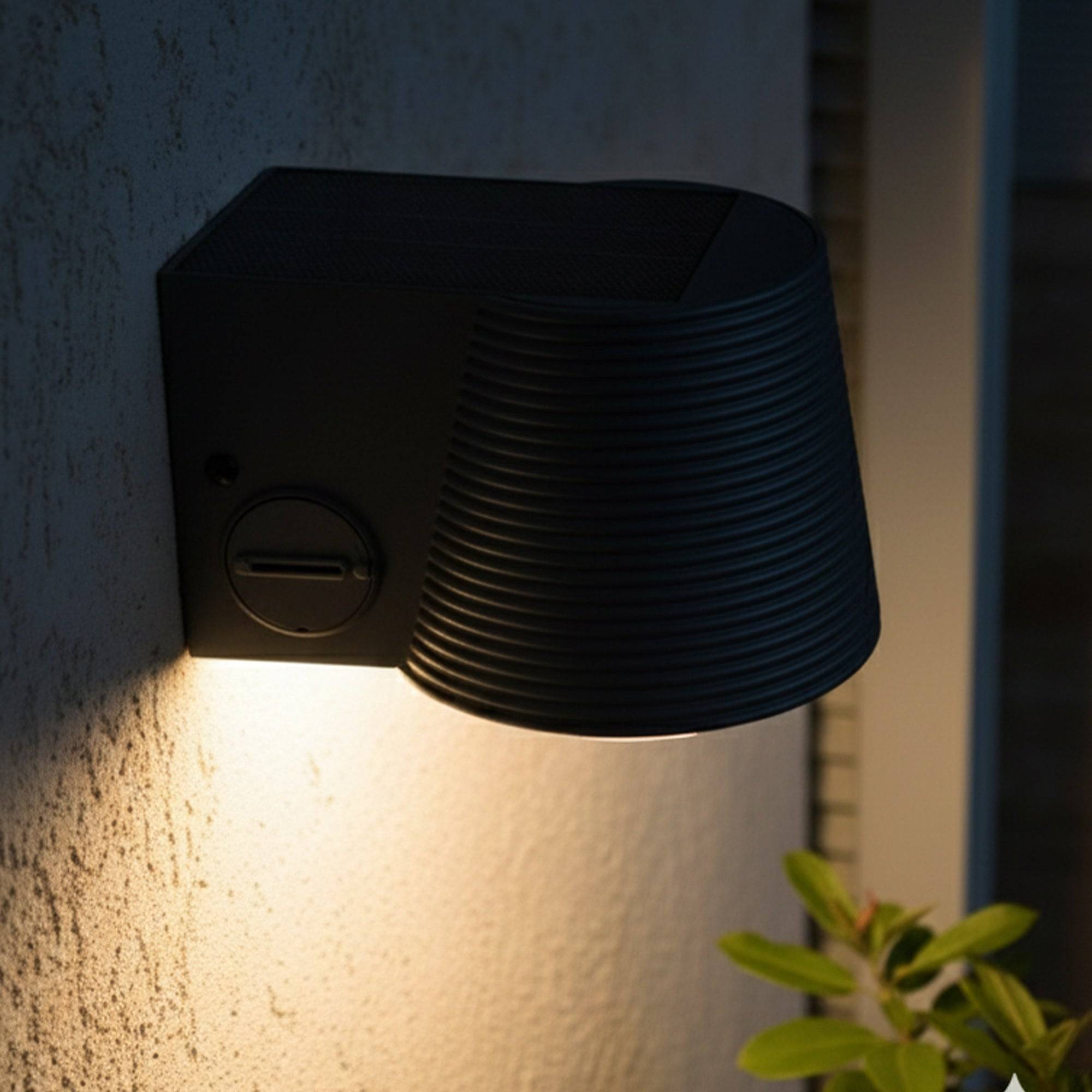 Lumisky - Applique murale solaire SOLINE gris sensor H11cm - Image 2