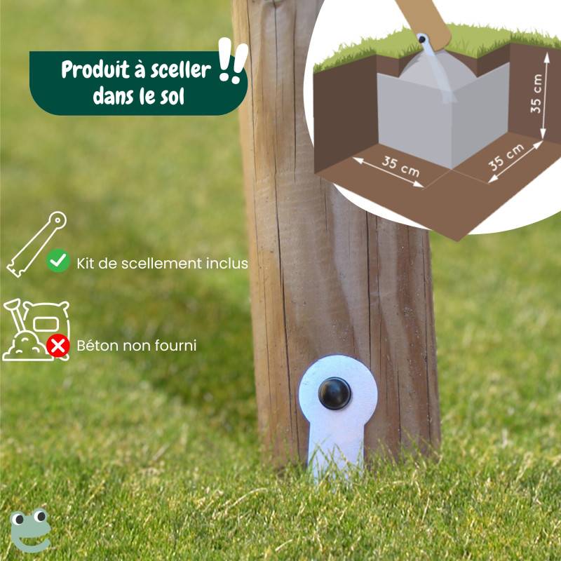 Soulet - Portique en bois Narcisse avec balançoire, toboggan et vis à vis - Image 10