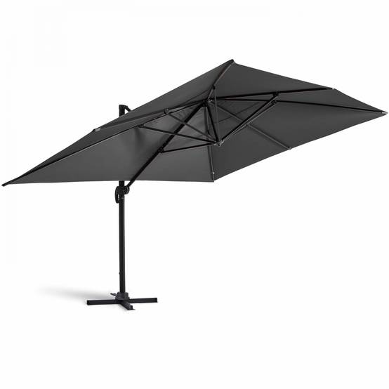 Oviala - Parasol déporté inclinable et rotatif 4x3m aluminium gris anthracite Caserta - Oviala - Image 3
