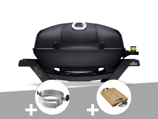 Napoleon - Barbecue électrique Travel Q PRO285E + Rôtissoire + Planche à découper - Napoleon