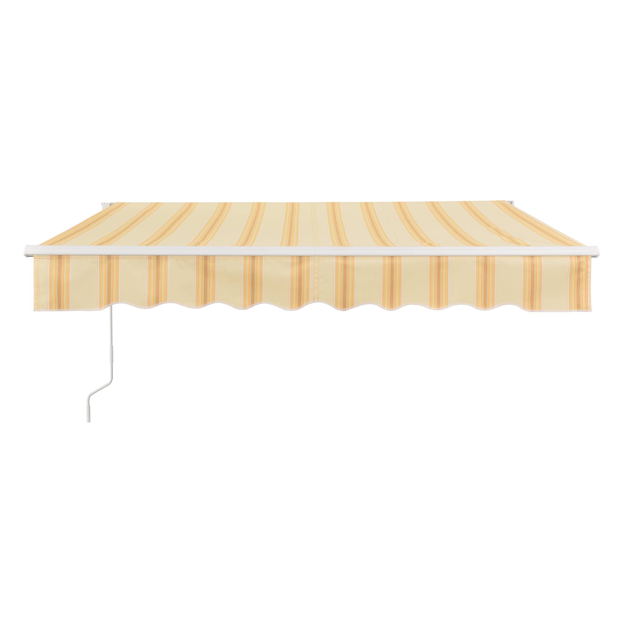 Store Banne Bitonto avec Manivelle 250 x 200 cm Jaune Blanc [en.casa] - Image 5